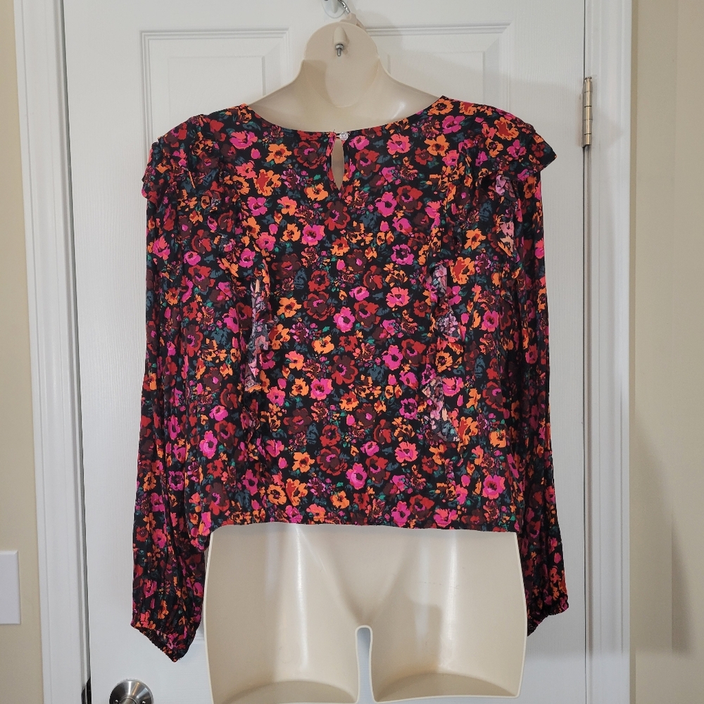 Wild Fable Cropped Floral Ruffle Top Plus Size 3x NWT - Picture 5 of 7